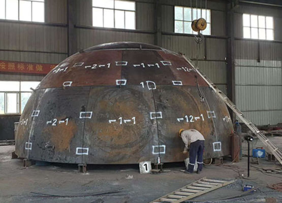 Özel Yarım Küresel Tank Başları Titanyum Alaşımı Gr7 Gr12 Basınçlı Kaplar İçin
